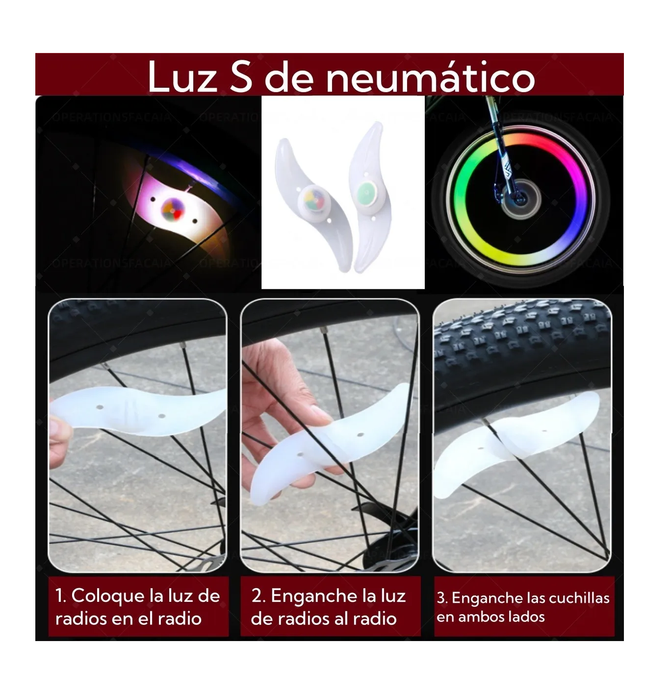 Foto 3 pulgar | Luz Para Bicicleta Recargable 5led Luces Traseras Bicicleta