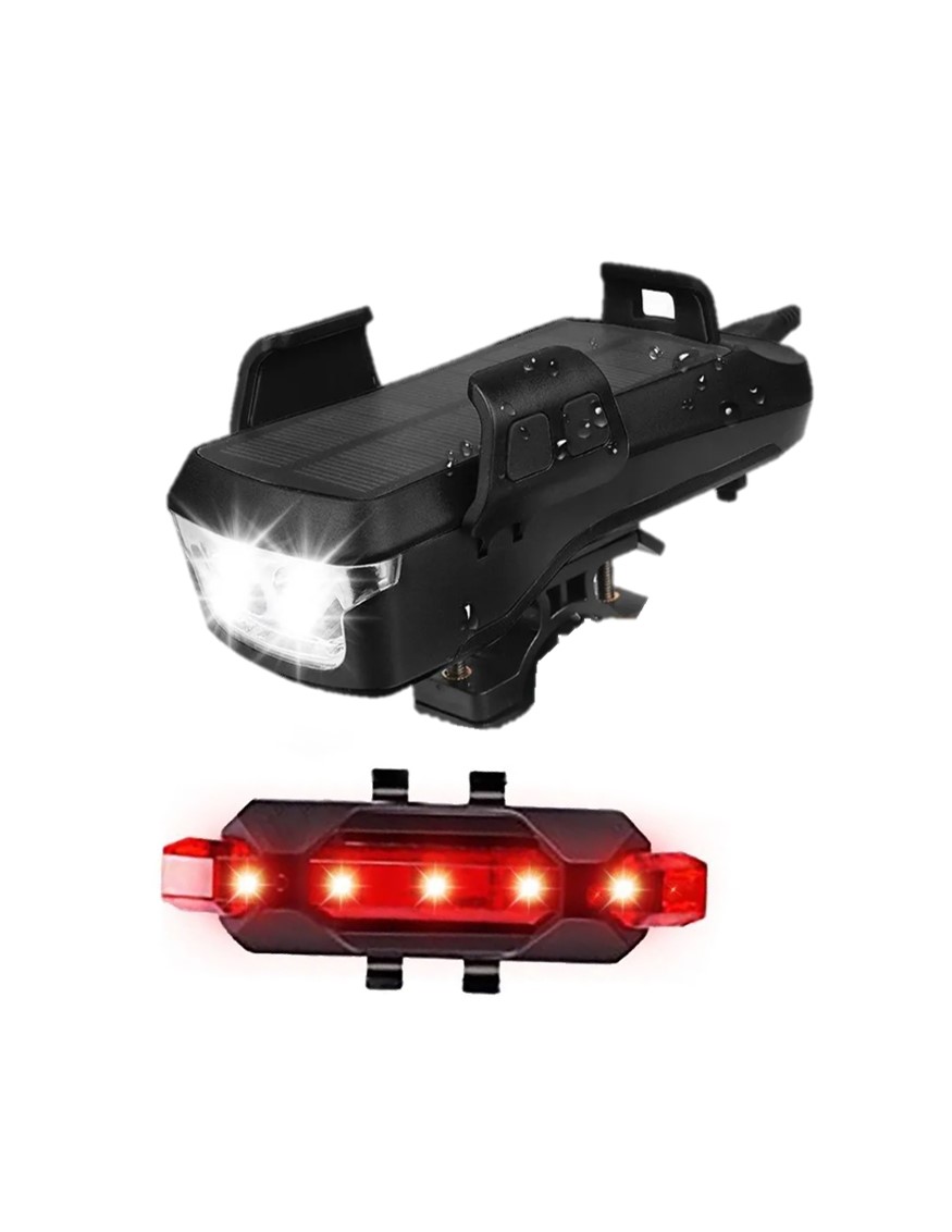 Foto 2 pulgar | Luces Bicicleta PETUKITA BOX AH-05 color Negro Recargable IPX6 con Luz Trasera