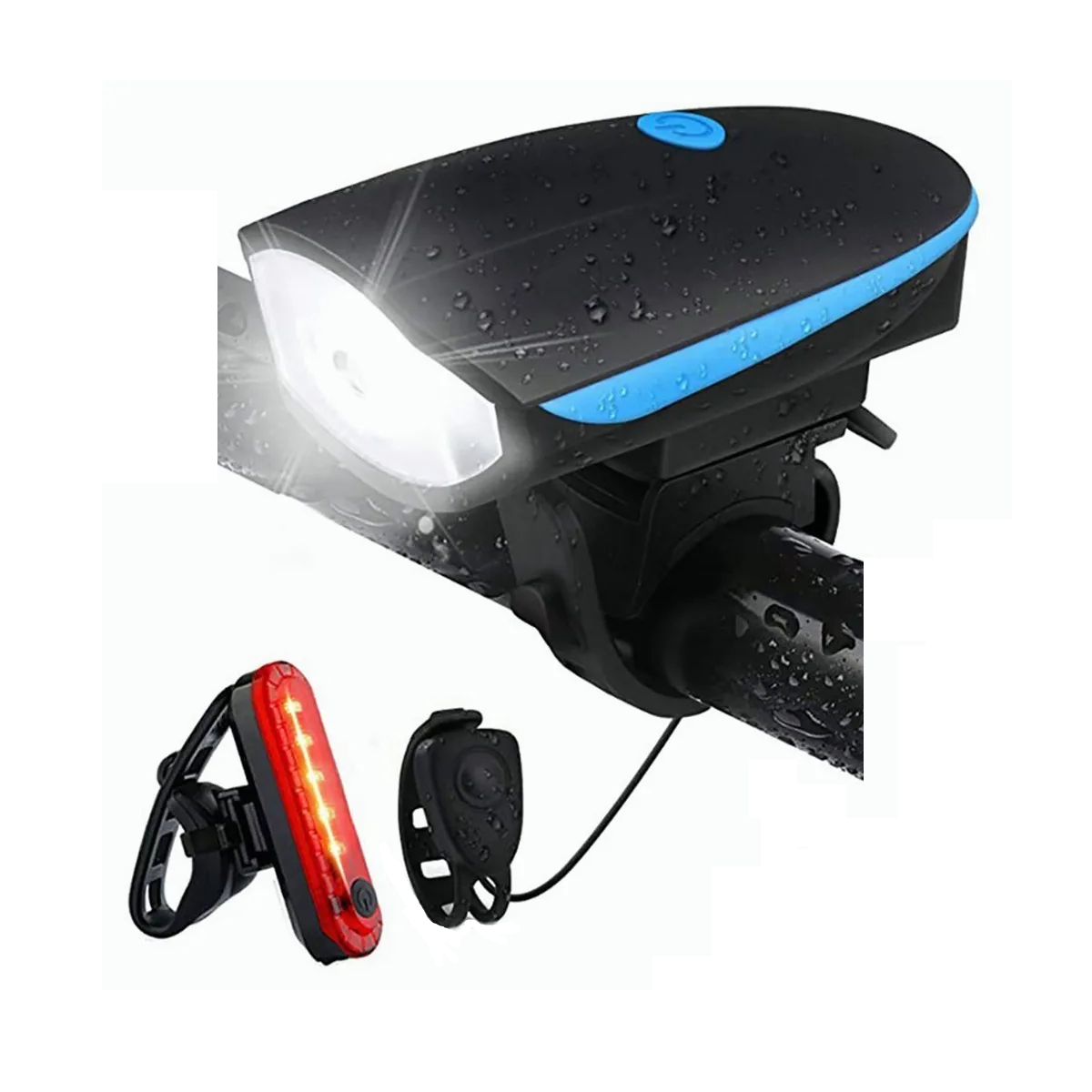 Foto 1 | Set de Luces Recargable para Bicicleta y Claxon Eo Safe Imports Esi-3620 color Negro