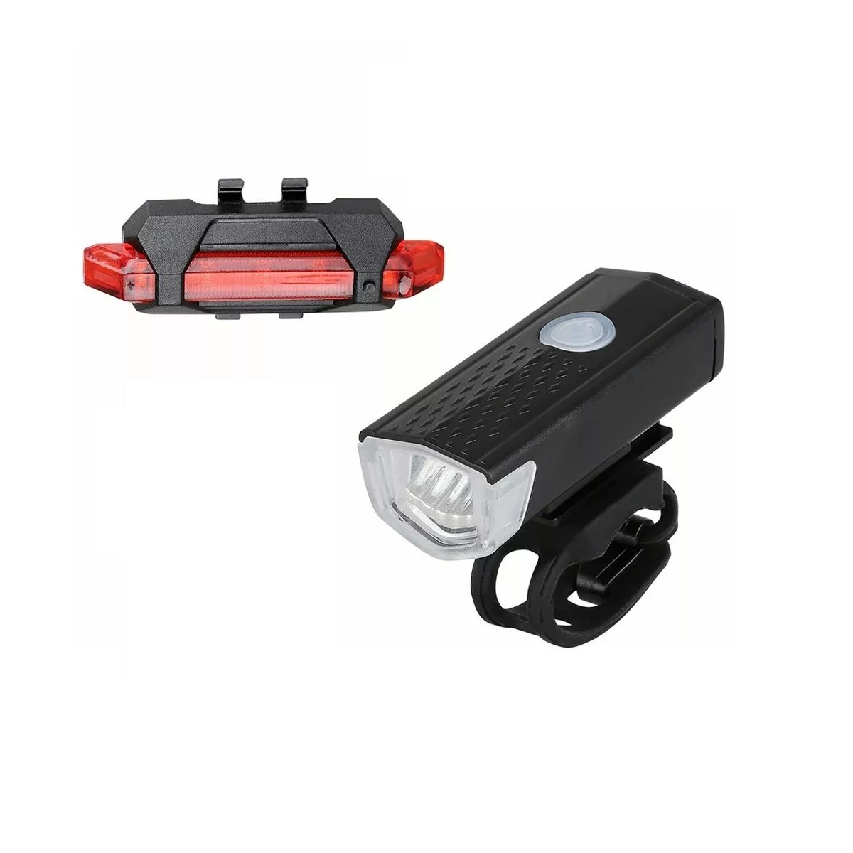 Luces Delantera y Trasera de Bicicleta Eo Safe Imports ESI-4838 color Negro 2 Piezas