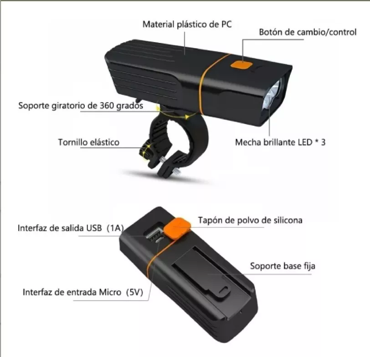 Foto 3 pulgar | Lámpara Led Eo Safe Imports para Bicicleta