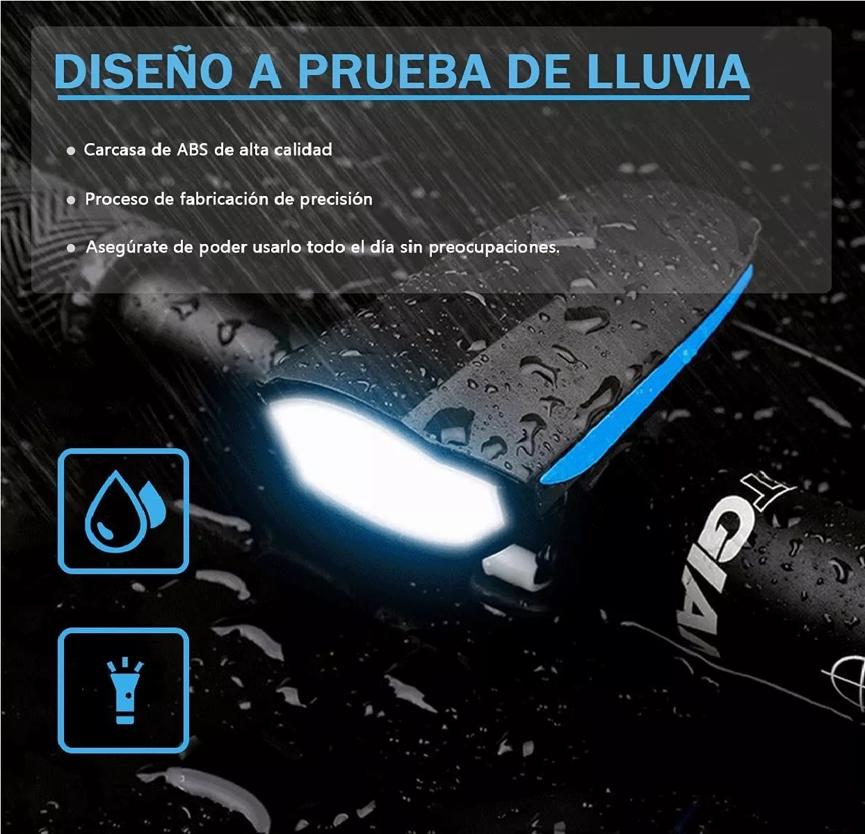Foto 3 pulgar | Lámpara Luces para Bicicleta Recargables Eo Safe Imports ESI-5341 Multicolor