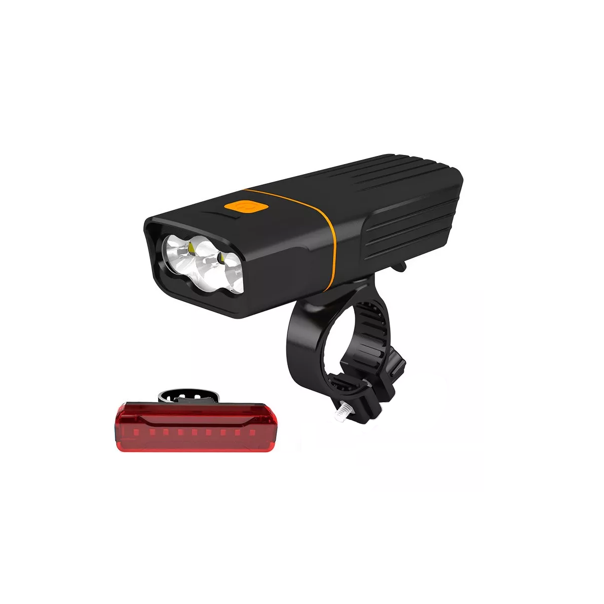 Lámpara Led Recargable para Bicicleta Eo Safe Imports ESI-6150 color Negro 1000 Lm Impermeable