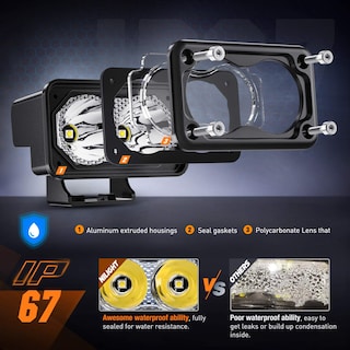 Foto 3 | Cápsulas Led Nilight Para Motocicletas, 3 Pulgadas, 1300 Lúmenes, 2 Unidades - Venta Internacional.