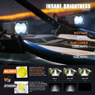 Foto 4 | Cápsulas Led Nilight Para Motocicletas, 3 Pulgadas, 1300 Lúmenes, 2 Unidades - Venta Internacional.