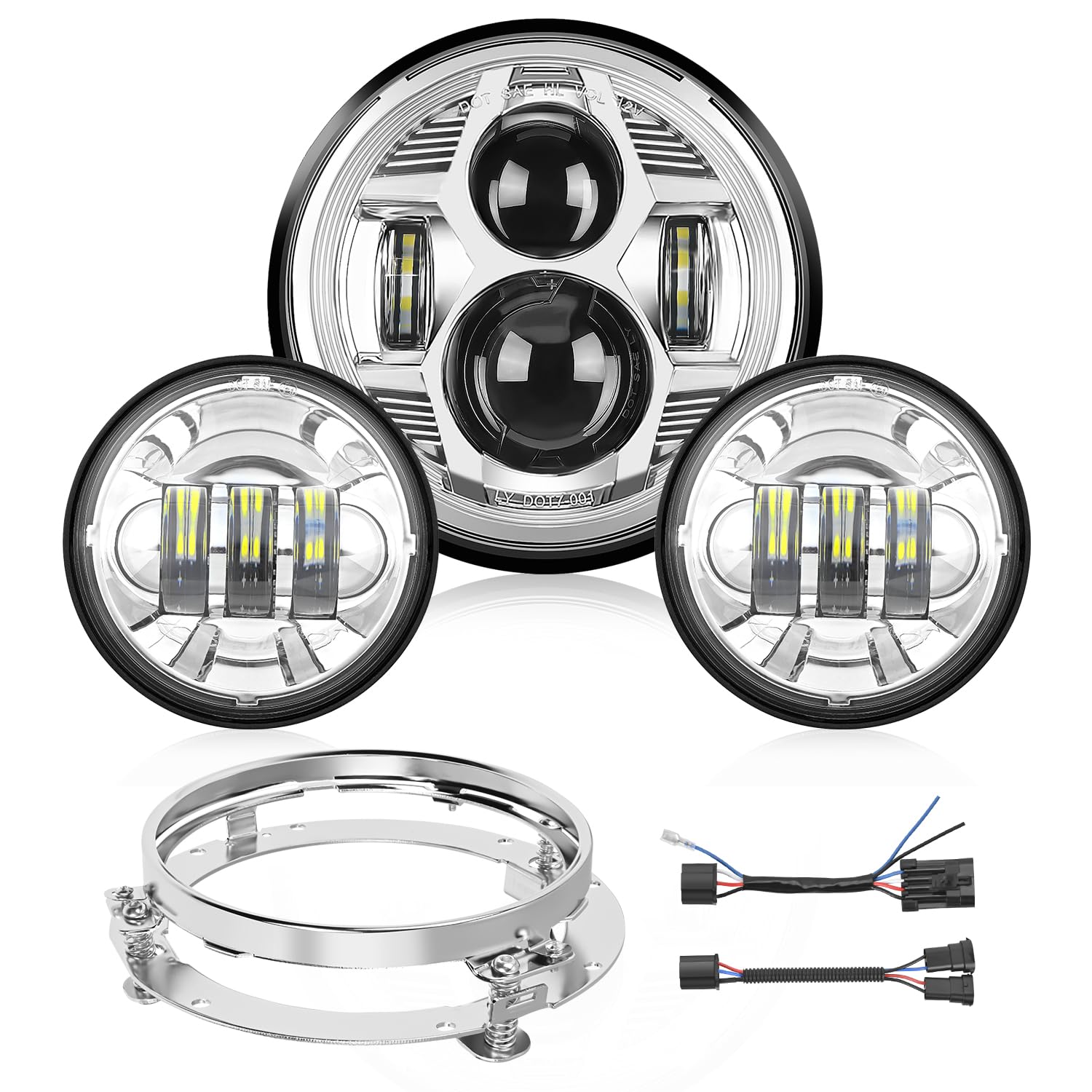 Foto 2 pulgar | Kit De Faros Led Y Faros Antiniebla Para Motocicleta Nilight De 7 Pulgadas+4,5 Pulgadas - Venta Internacional.