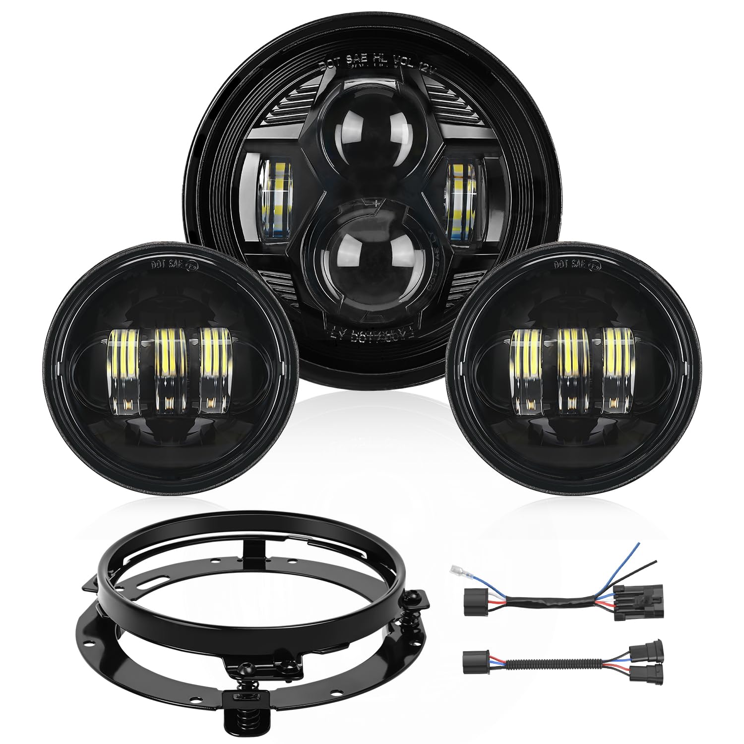 Foto 2 pulgar | Kit De Faros Led Y Faros Antiniebla Para Motocicleta Nilight De 7 Pulgadas+4,5 Pulgadas - Venta Internacional.