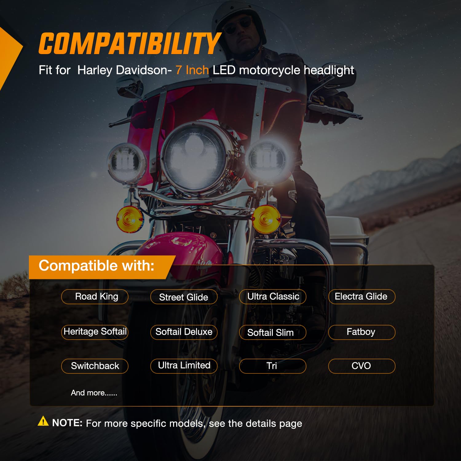 Foto 6 | Kit De Faros Led Y Faros Antiniebla Para Motocicleta Nilight De 7 Pulgadas+4,5 Pulgadas - Venta Internacional.