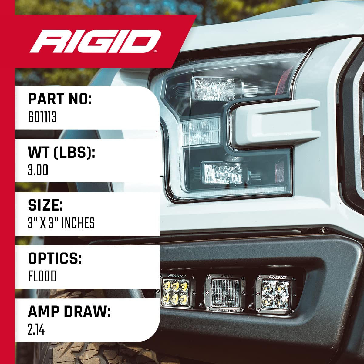 Foto 6 pulgar | Flood Lights Rigid Industries D-series Pro Hybrid White X2 - Venta Internacional.
