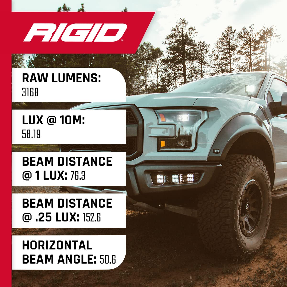 Foto 7 pulgar | Flood Lights Rigid Industries D-series Pro Hybrid White X2 - Venta Internacional.