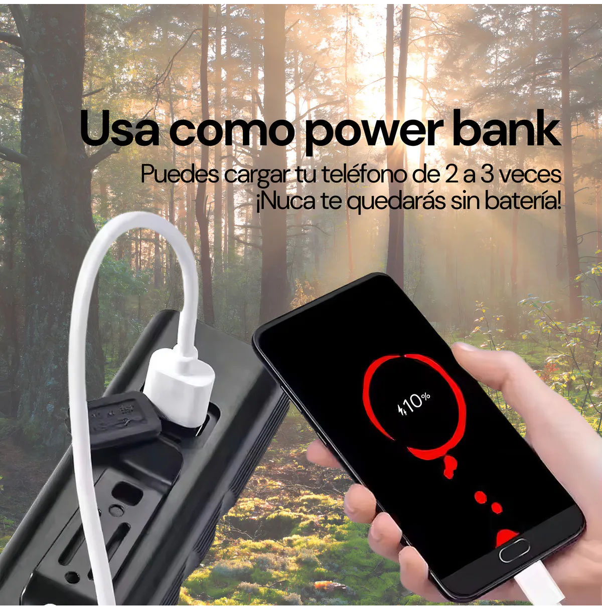 Foto 6 pulgar | Lampara Para Bicicleta Linterna Usb Luz Delantera Eo Safe Imports Esi-19308 Multicolor