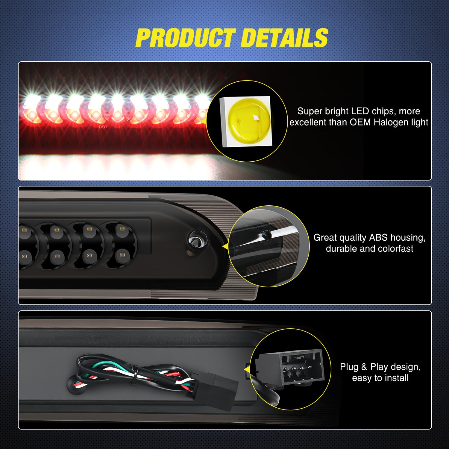 Foto 3 pulgar | Tercera Luz De Freno Nilight High Mount Para Dodge Ram 02-08 - Venta Internacional.