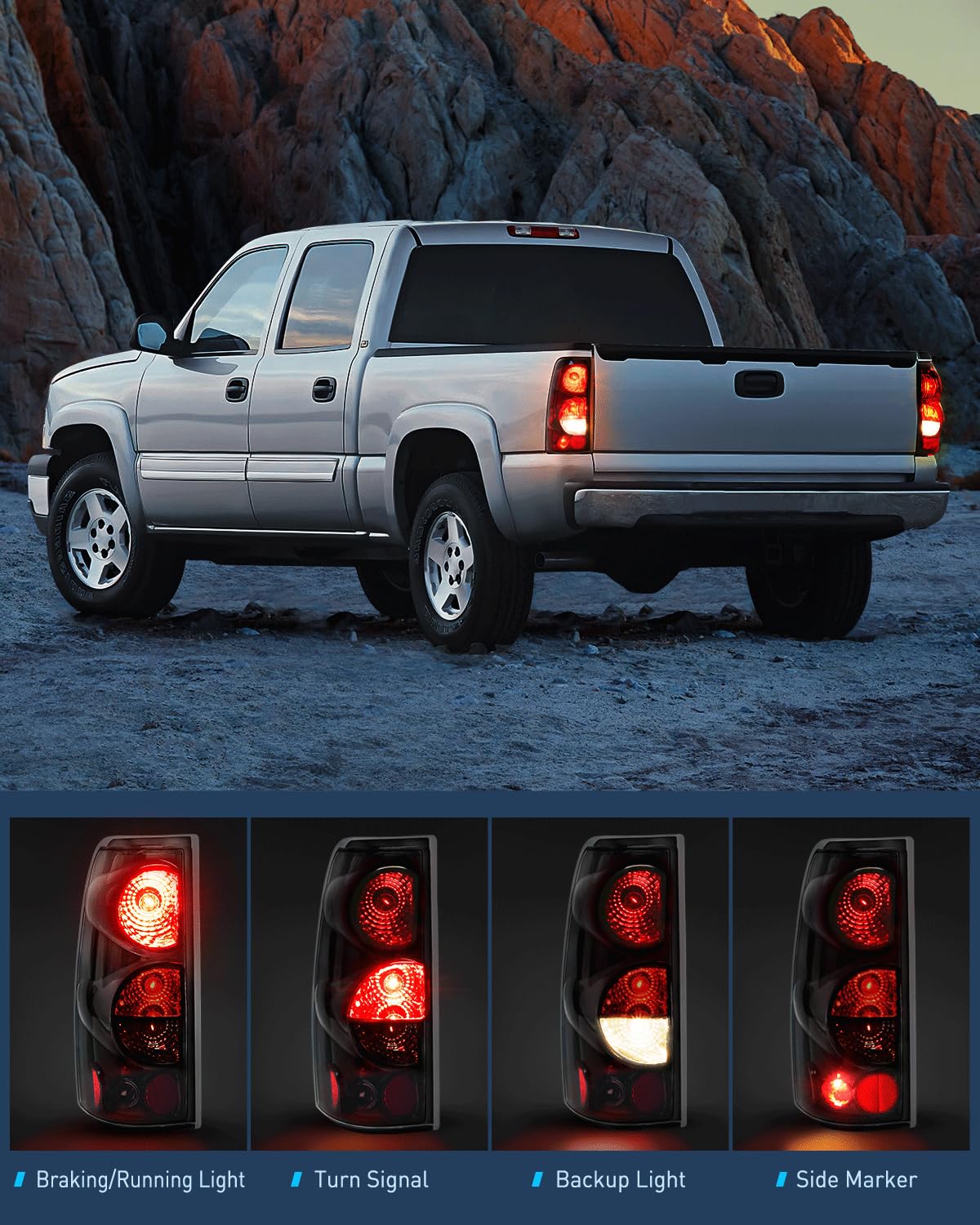 Foto 5 pulgar | Conjunto De Luces Traseras Compatible Con Nilight Para Chevy Silverado 99-07 - Venta Internacional.