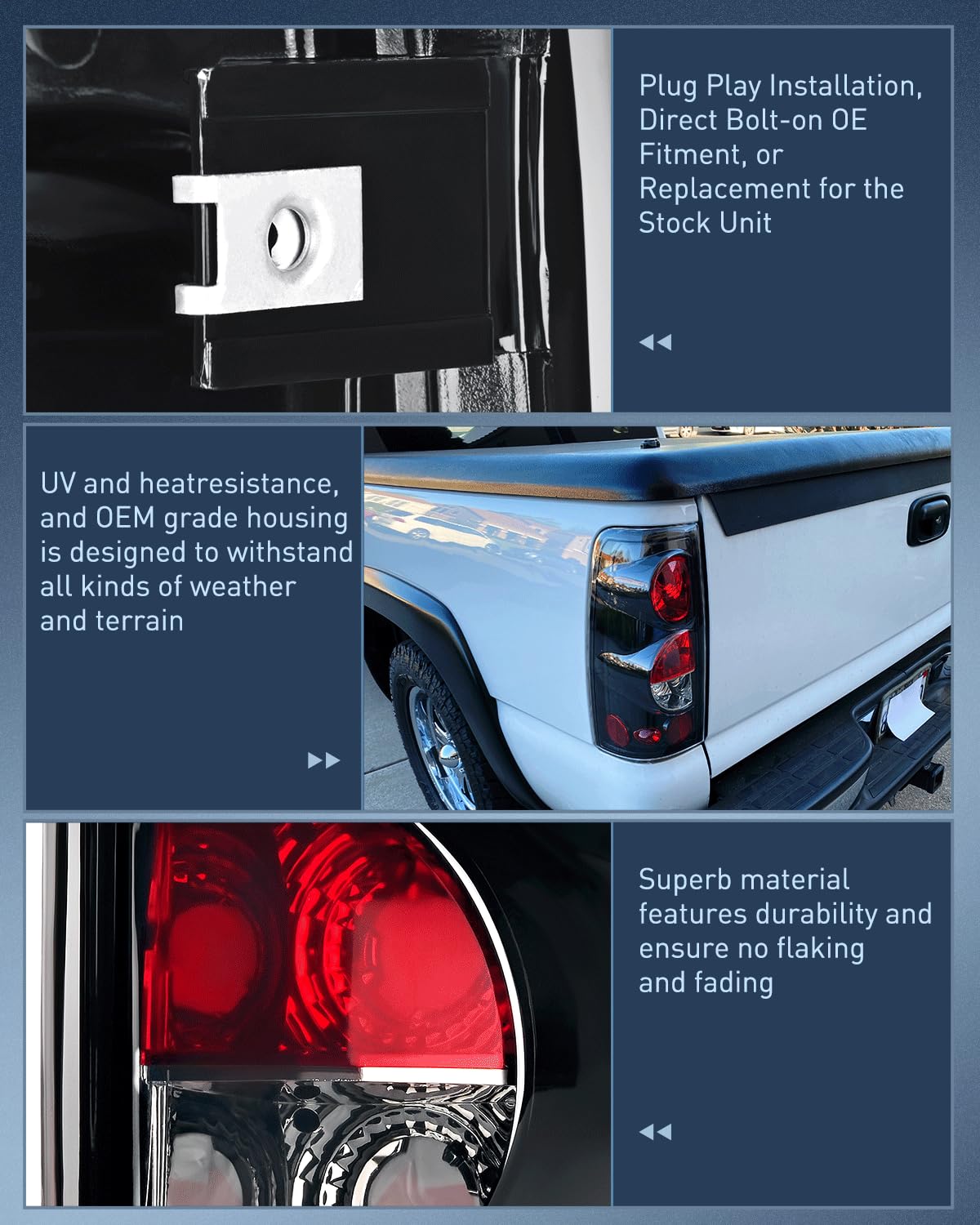 Foto 7 pulgar | Conjunto De Luces Traseras Compatible Con Nilight Para Chevy Silverado 99-07 - Venta Internacional.