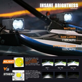 Foto 3 | Luz De Inundación Led Nilight Para Motocicleta, 3 Pulgadas, 1160 Lm, 2 Unidades - Venta Internacional.