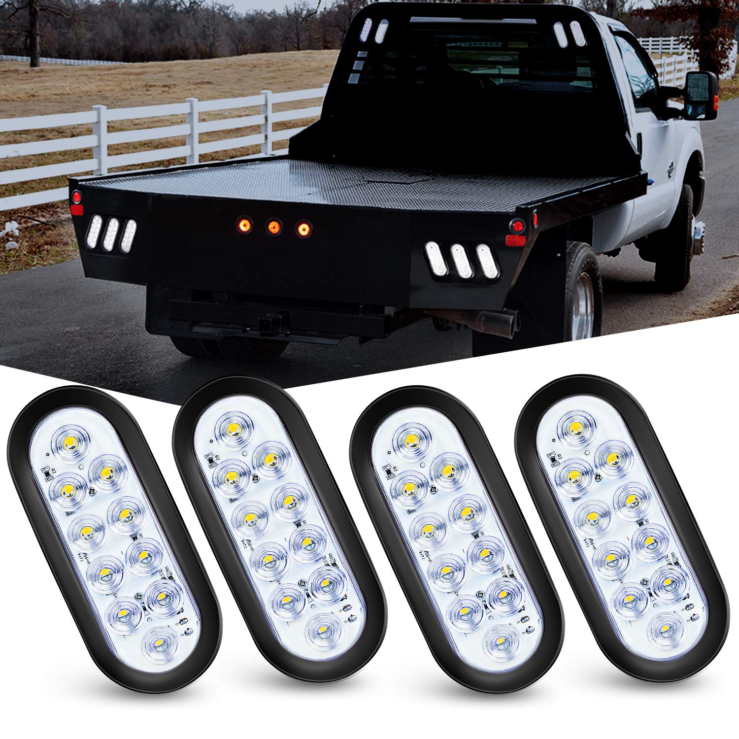 Foto 1 | Luces Traseras Para Remolque Nilight, 6 Led Ovaladas, 10 Led, Para Autocaravanas Y Camiones - Venta Internacional.