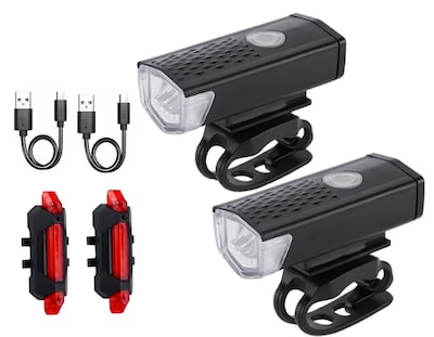 Foto 1 | Xtellar Kit Premium De Luces Recargables Para Bicicleta, 4 Piezas, Resistente Al Agua Ipx6, Iluminación Nocturna Ó