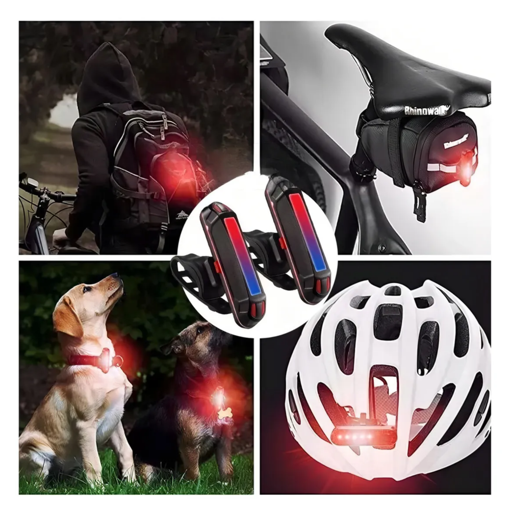 Foto 3 pulgar | 2pz Luces Usb Recargable Led Estrobo Para Bicicleta 5 Modos Belug  Negro