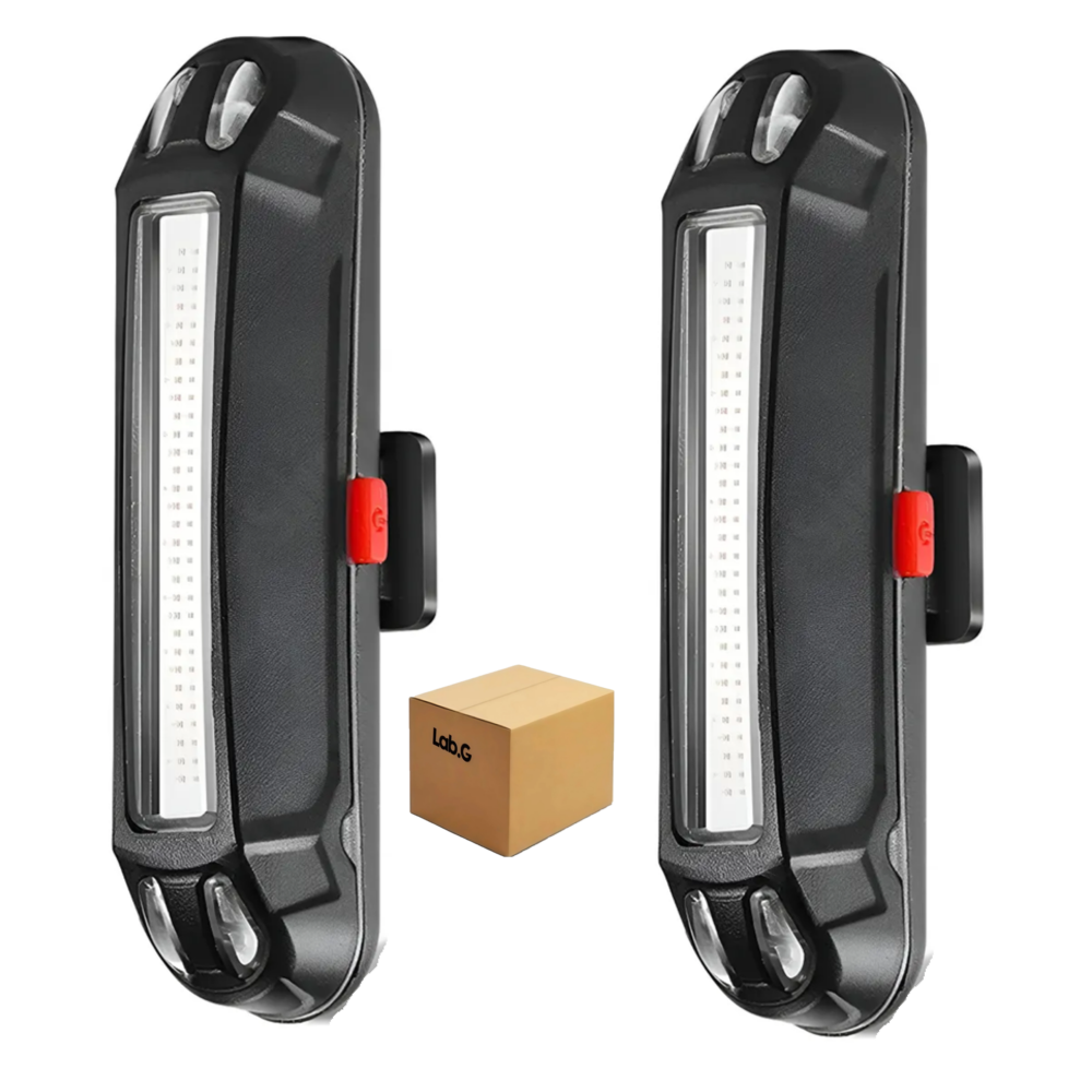 Foto 2 pulgar | 2pz Luces Usb Recargable Led Estrobo Para Bicicleta 5 Modos Lab.g  Rojo Y Azul