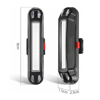 Foto 4 | 2pz Luces Usb Recargable Led Estrobo Para Bicicleta 5 Modos Lab.g Rojo Y Azul