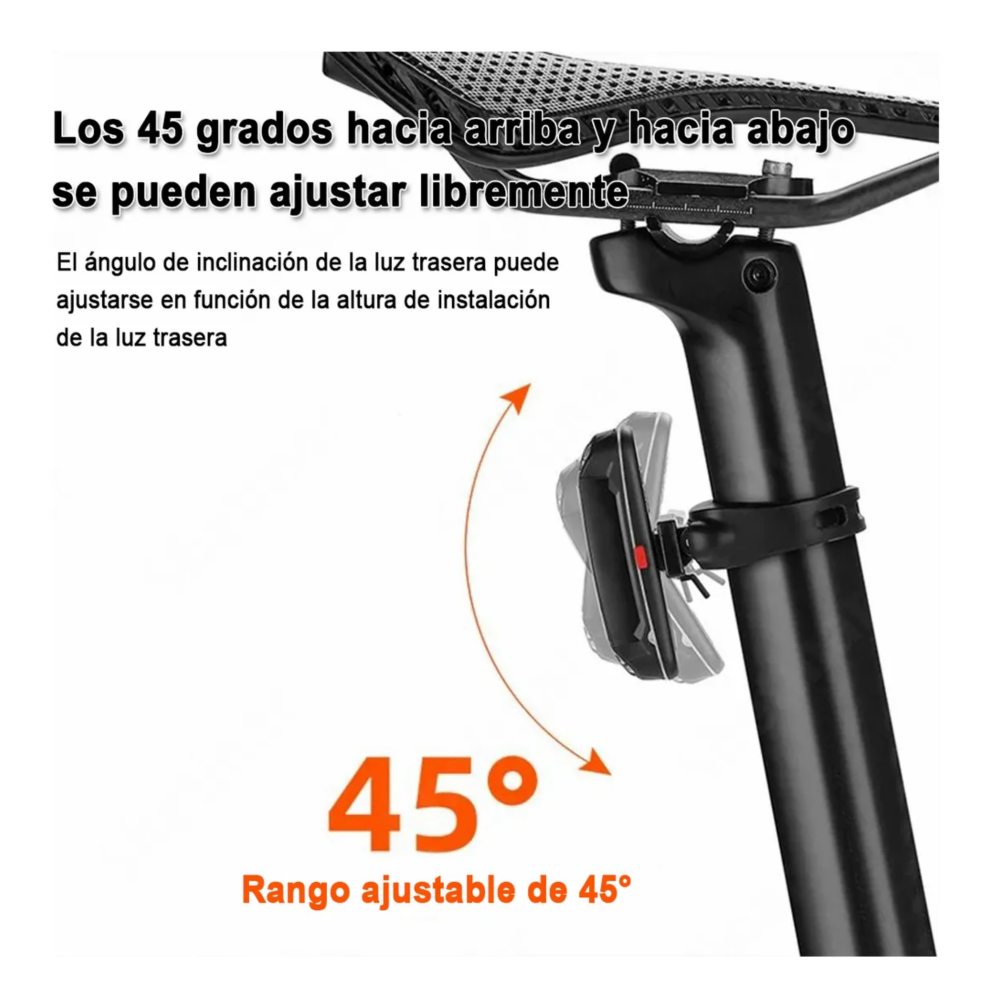 Foto 5 | 2pz Luces Usb Recargable Led Estrobo Para Bicicleta 5 Modos Lab.g  Rojo Y Azul