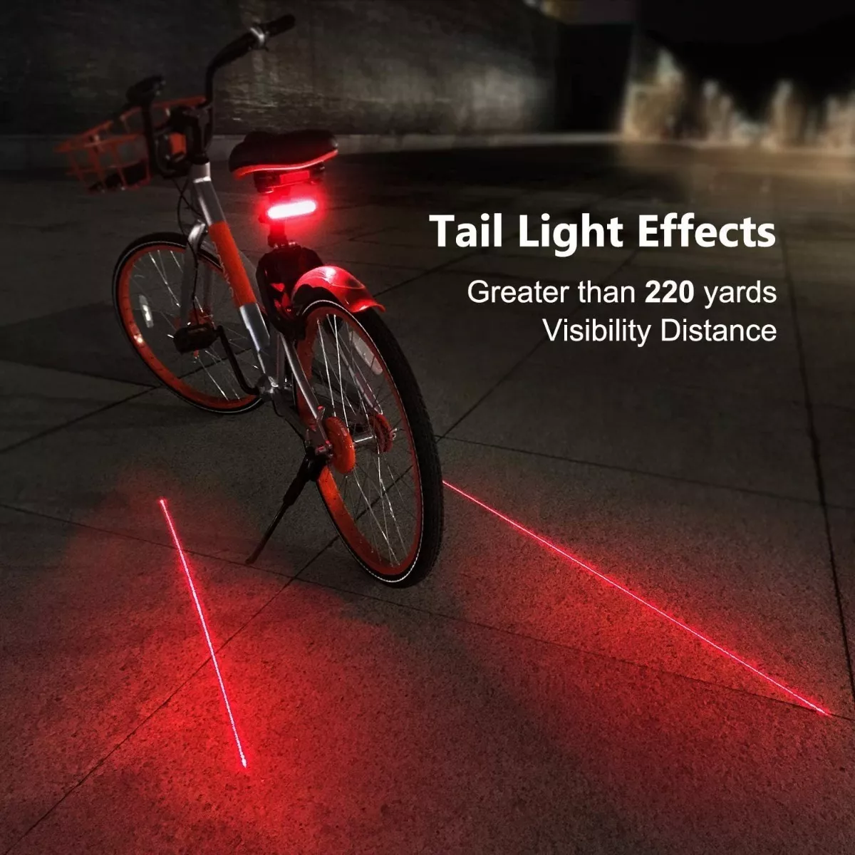 Foto 3 | Luz Led Trasera Láser Direccional para Bicicleta Recargable Eo Safe Imports Esi-11829 Negro