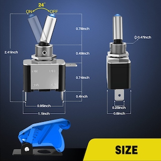Foto 2 | Interruptor De Palanca Nilight Led 12 V, Luz Azul, 20 A Spst, 5 Unidades - Venta Internacional.
