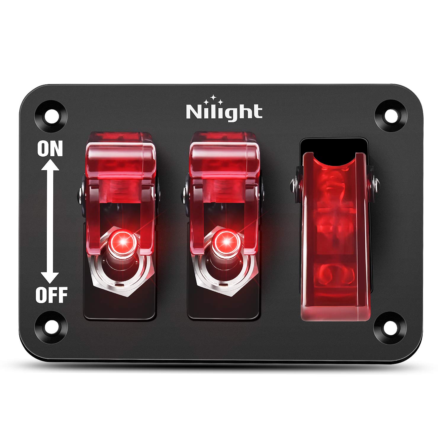 Panel De Interruptores Nilight De 3 Bandas, 12 V Con Luz Led De 20 A - Venta Internacional.