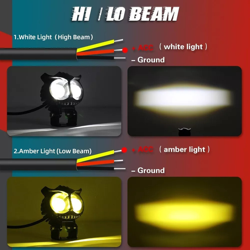 Foto 3 pulgar | Luz De Trabajo Led De 60 W, Dos Colores, Para Automóvil Y Motocicleta - Venta Internacional.