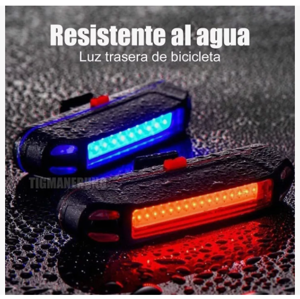 Foto 3 pulgar | 2pz Luces Usb Recargable Led Estrobo Para Bicicleta 5 Modos