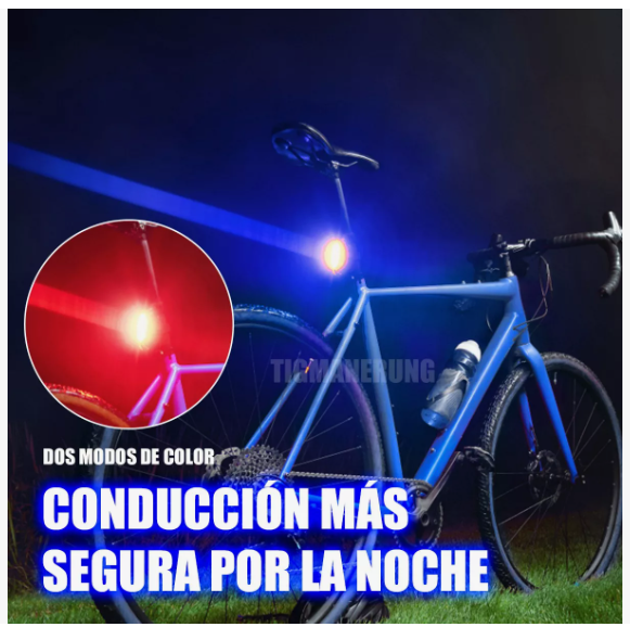 Foto 5 pulgar | 2pz Luces Usb Recargable Led Estrobo Para Bicicleta 5 Modos