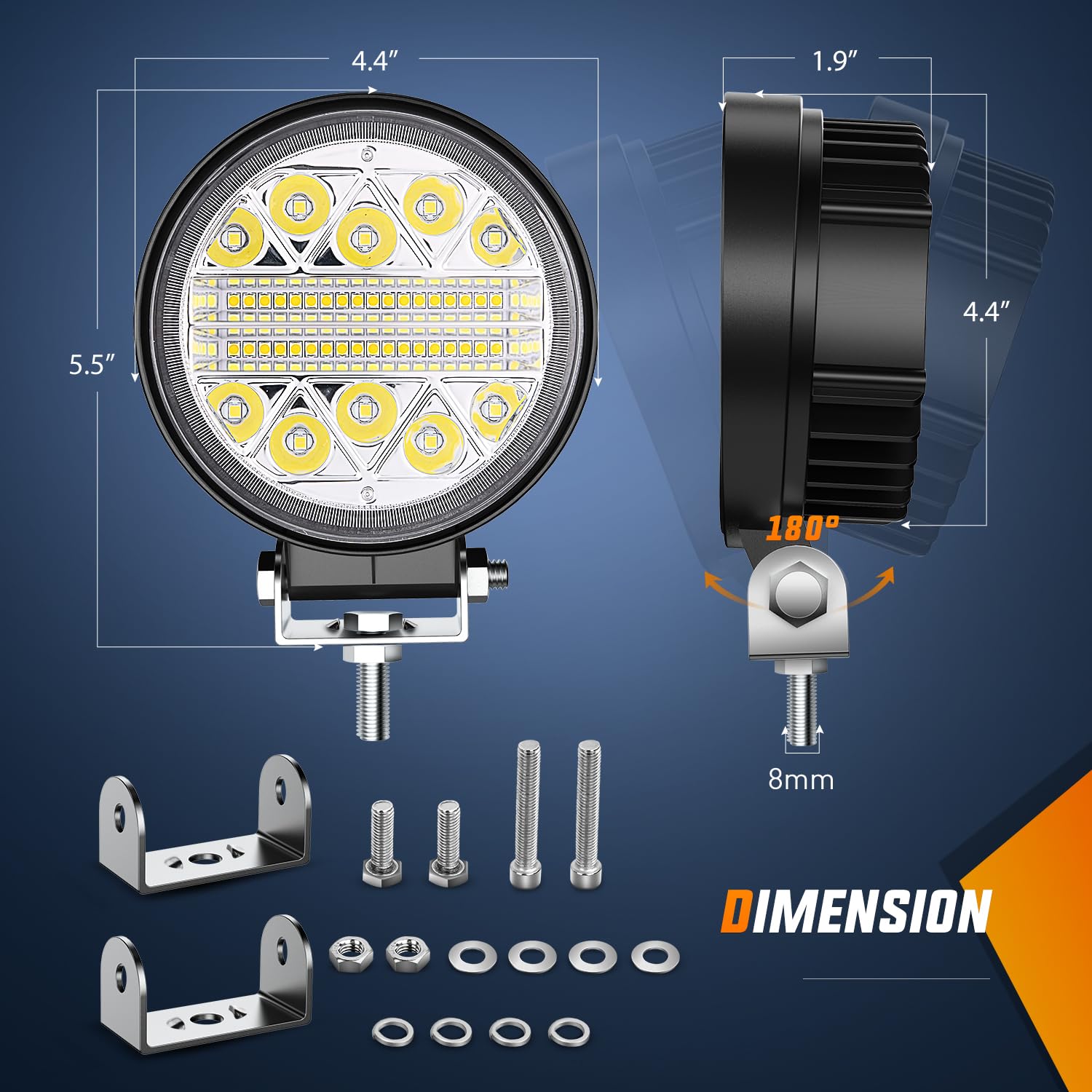 Foto 3 pulgar | Combo Led Pods Nilight, 4.5 Pulgadas, 69 W, Redondo, Inundación, 2 Unidades - Venta Internacional.