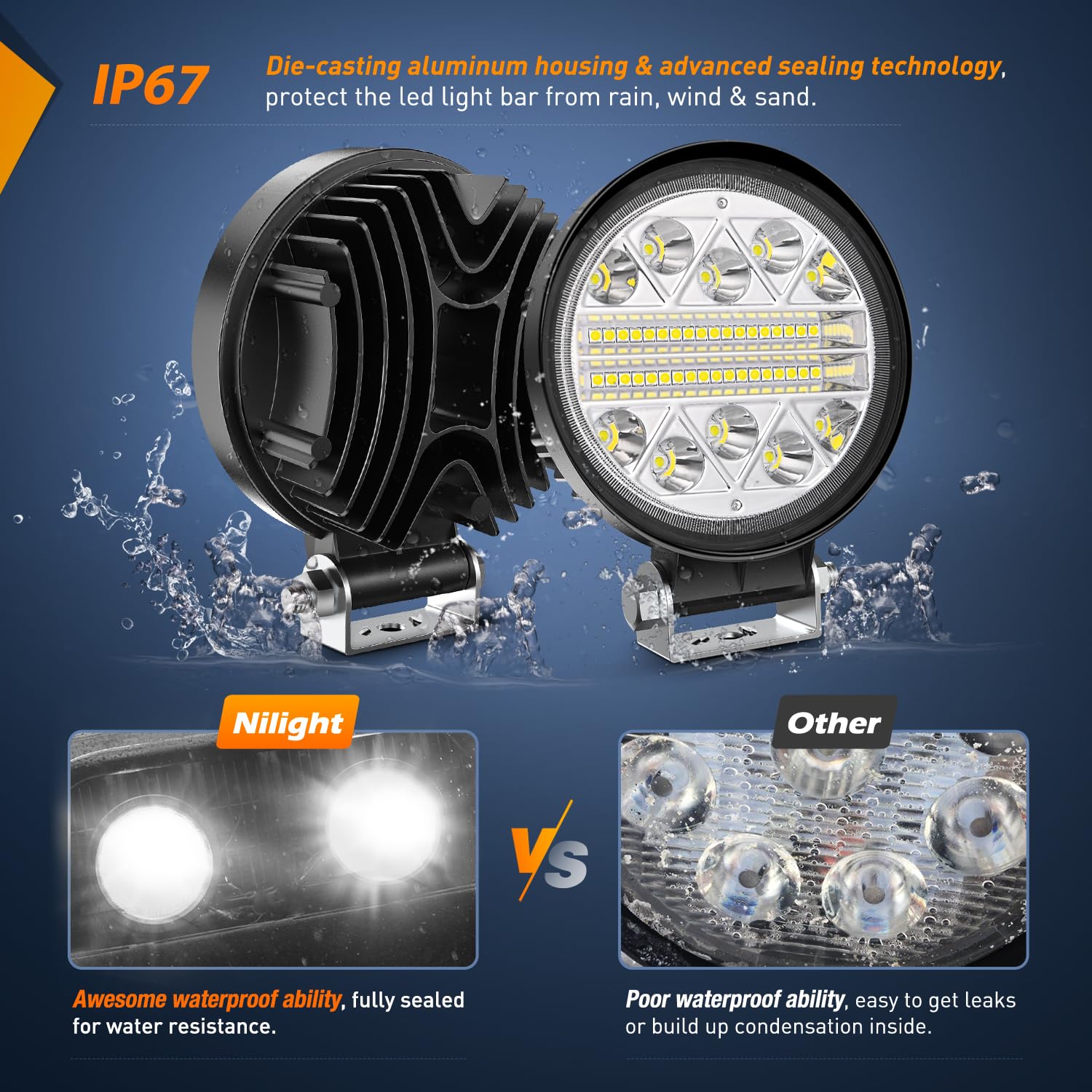Foto 6 pulgar | Combo Led Pods Nilight, 4.5 Pulgadas, 69 W, Redondo, Inundación, 2 Unidades - Venta Internacional.