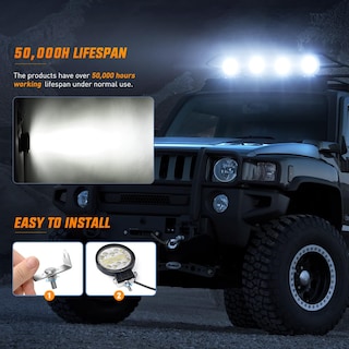 Foto 6 | Combo Led Pods Nilight, 4.5 Pulgadas, 69 W, Redondo, Inundación, 2 Unidades - Venta Internacional.