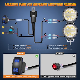 Foto 7 | Combo Led Pods Nilight, 4.5 Pulgadas, 69 W, Redondo, Inundación, 2 Unidades - Venta Internacional.
