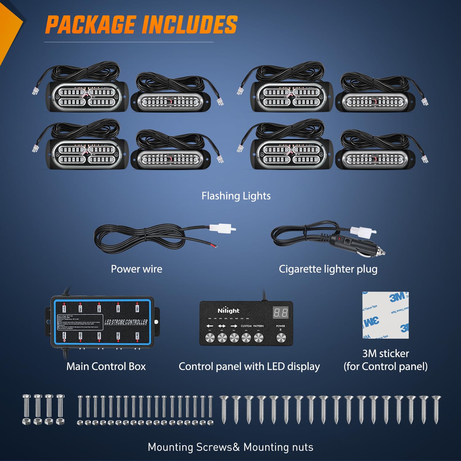 Foto 7 pulgar | Luces Estroboscópicas Nilight, 8 Unidades, Led, 12 V, 24 V, Color Verde, Para Vehículos - Venta Internacional.