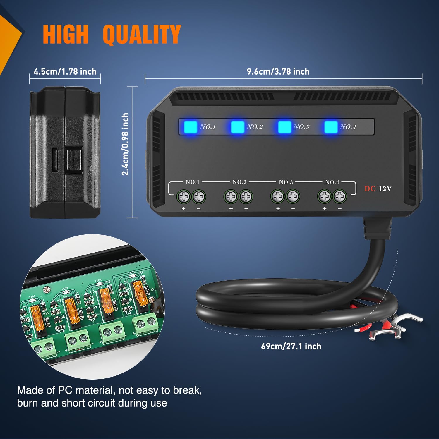 Foto 8 pulgar | Caja De Fusibles Nilight, 12 V, 20 A, Con Indicador Led, 4 Circuitos, Motocicleta - Venta Internacional.