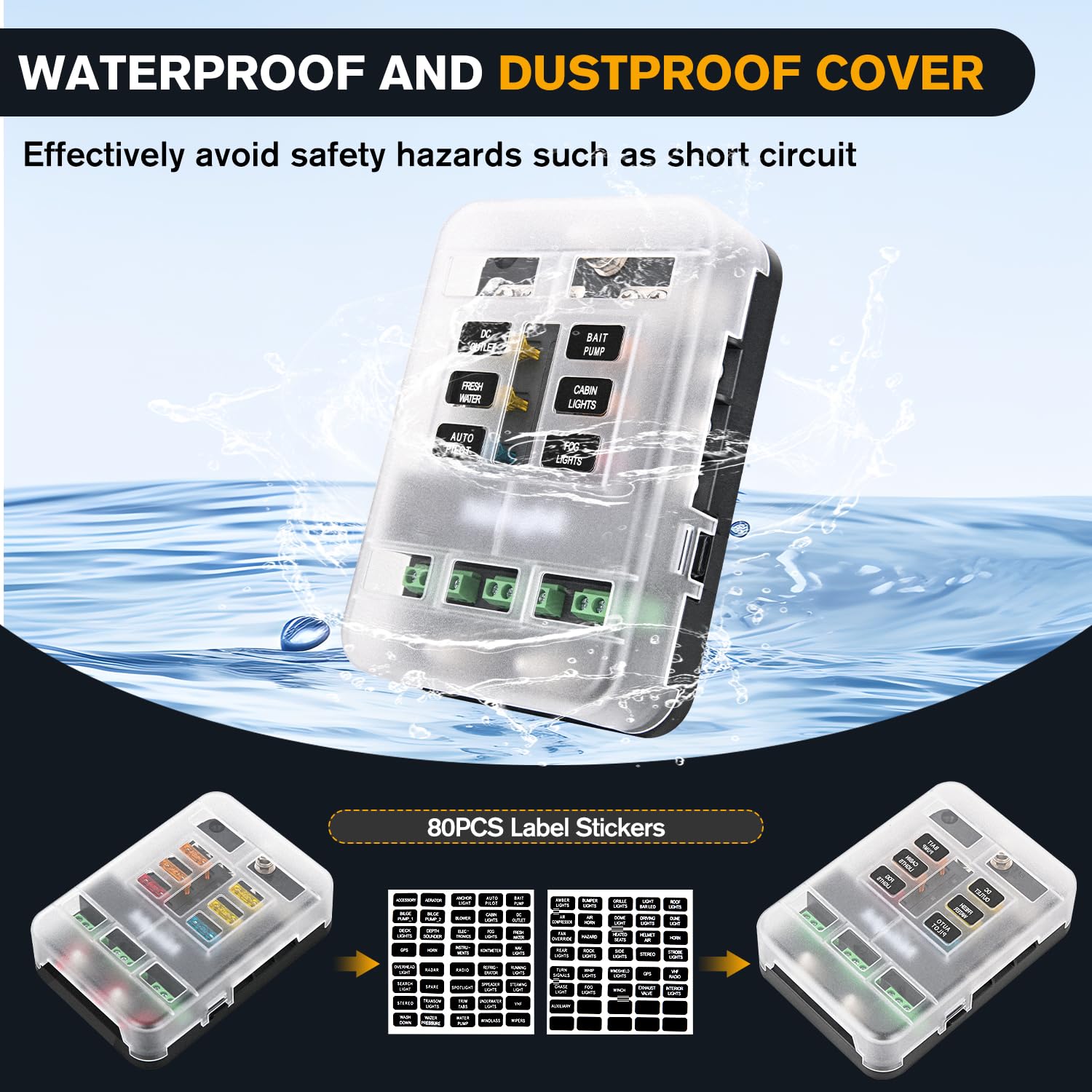 Foto 7 | Bloque De Fusibles Y Relés Nilight De 6 Vías Con Control De Corriente, 12 V, Resistente Al Agua - Venta Internacional.
