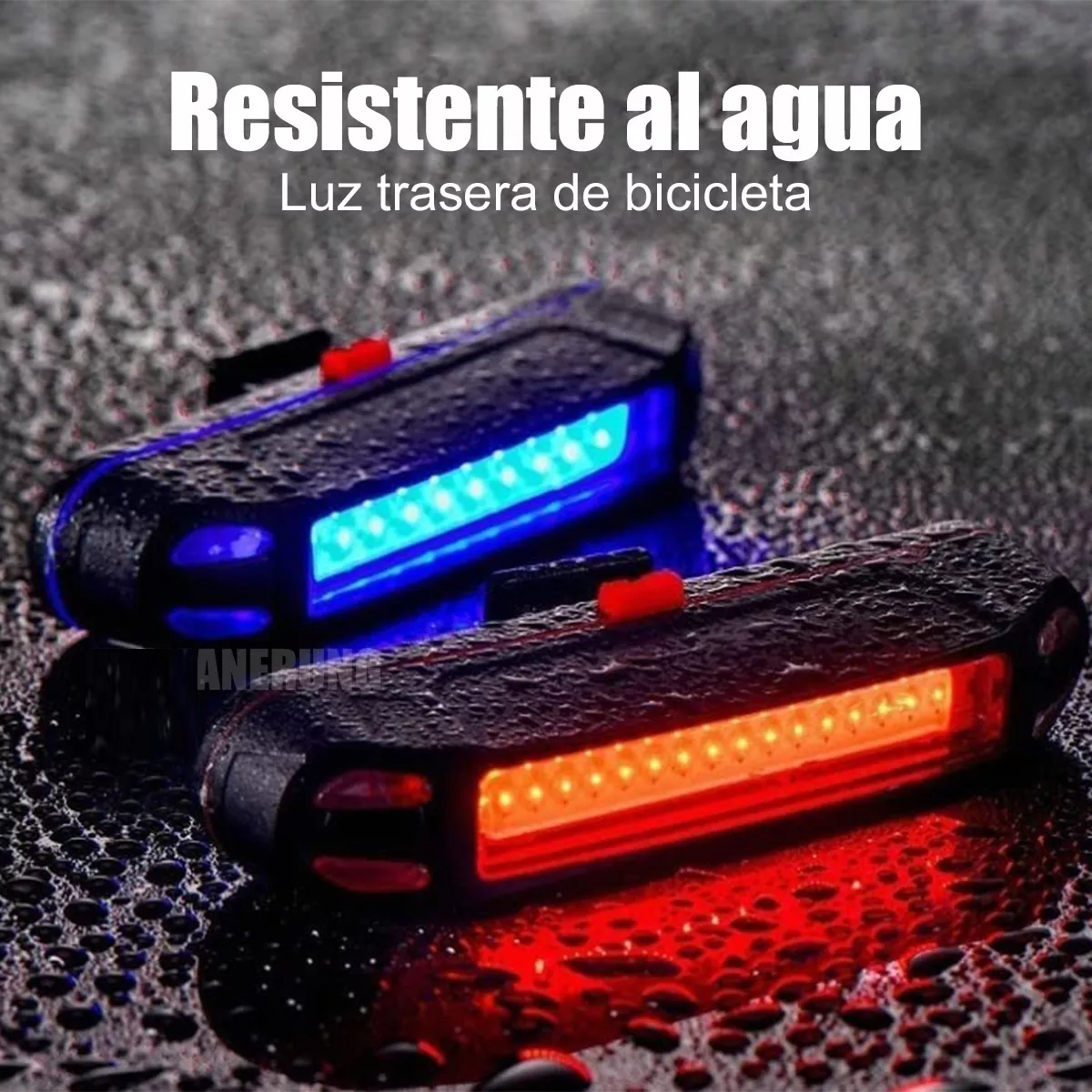 Foto 3 pulgar | 2pz Luces Usb Belug Recargable Led Estrobo Para Bicicleta 5 Modos Negro