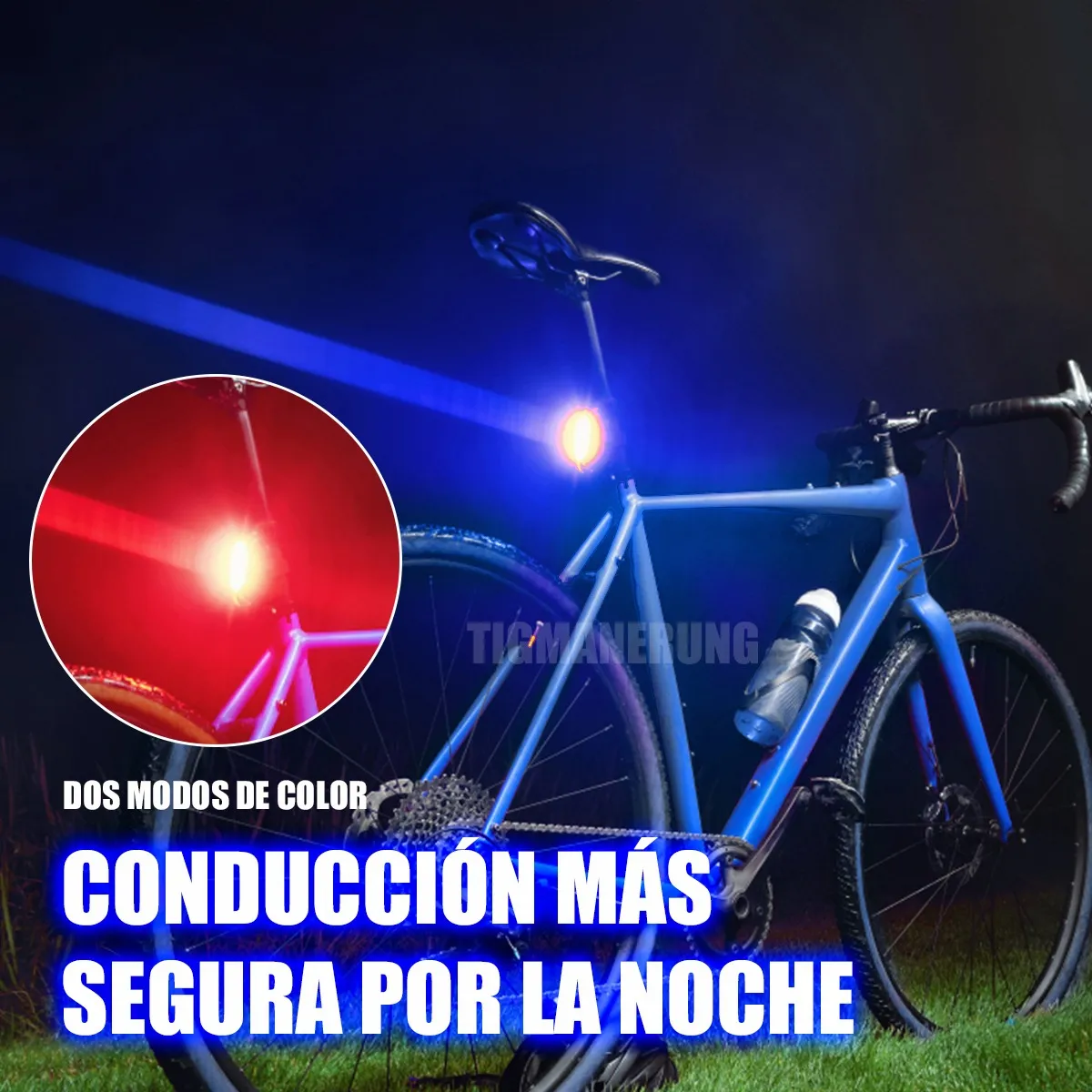 Foto 5 pulgar | 2pz Luces Usb Belug Recargable Led Estrobo Para Bicicleta 5 Modos Negro