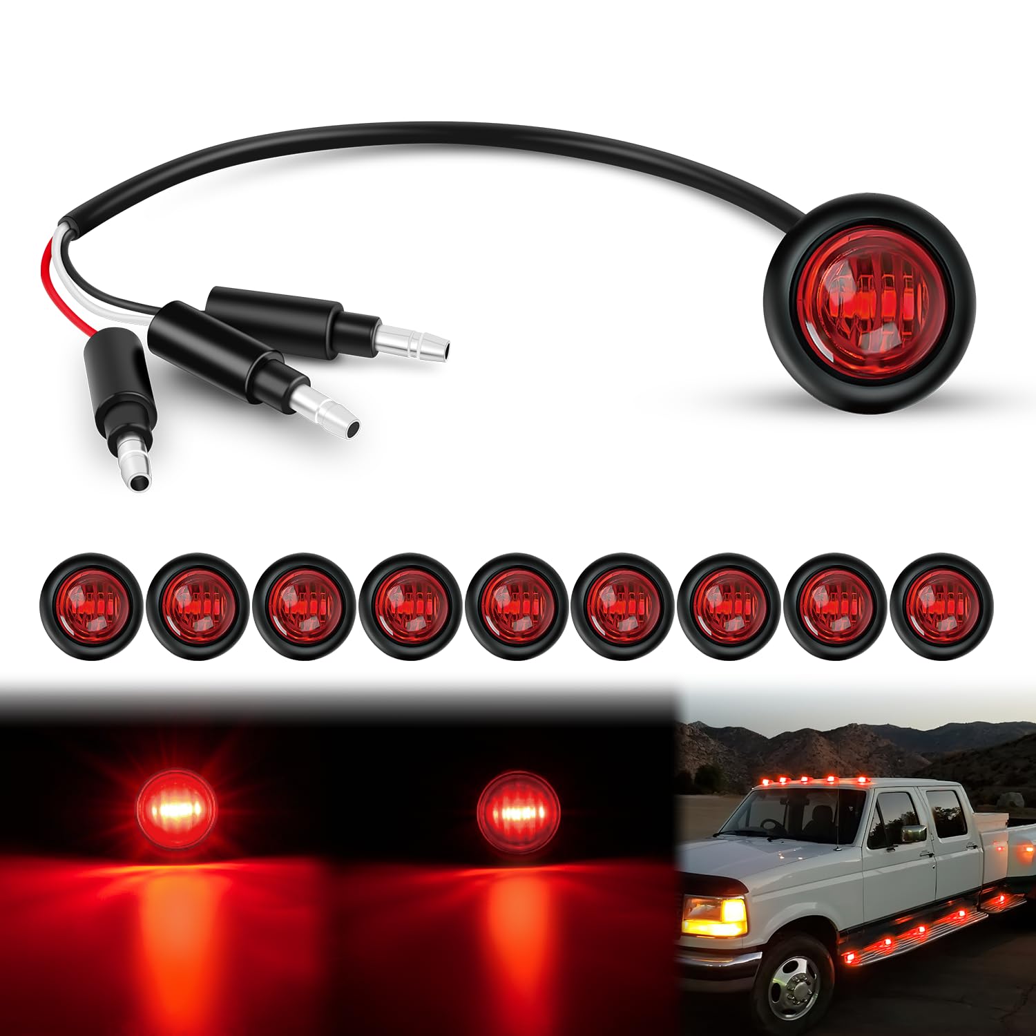 Foto 2 pulgar | Rotulador Redondo Nilight De 3/4 Pulgadas, 10 Unidades, Led Rojo, Resistente Al Agua - Venta Internacional.