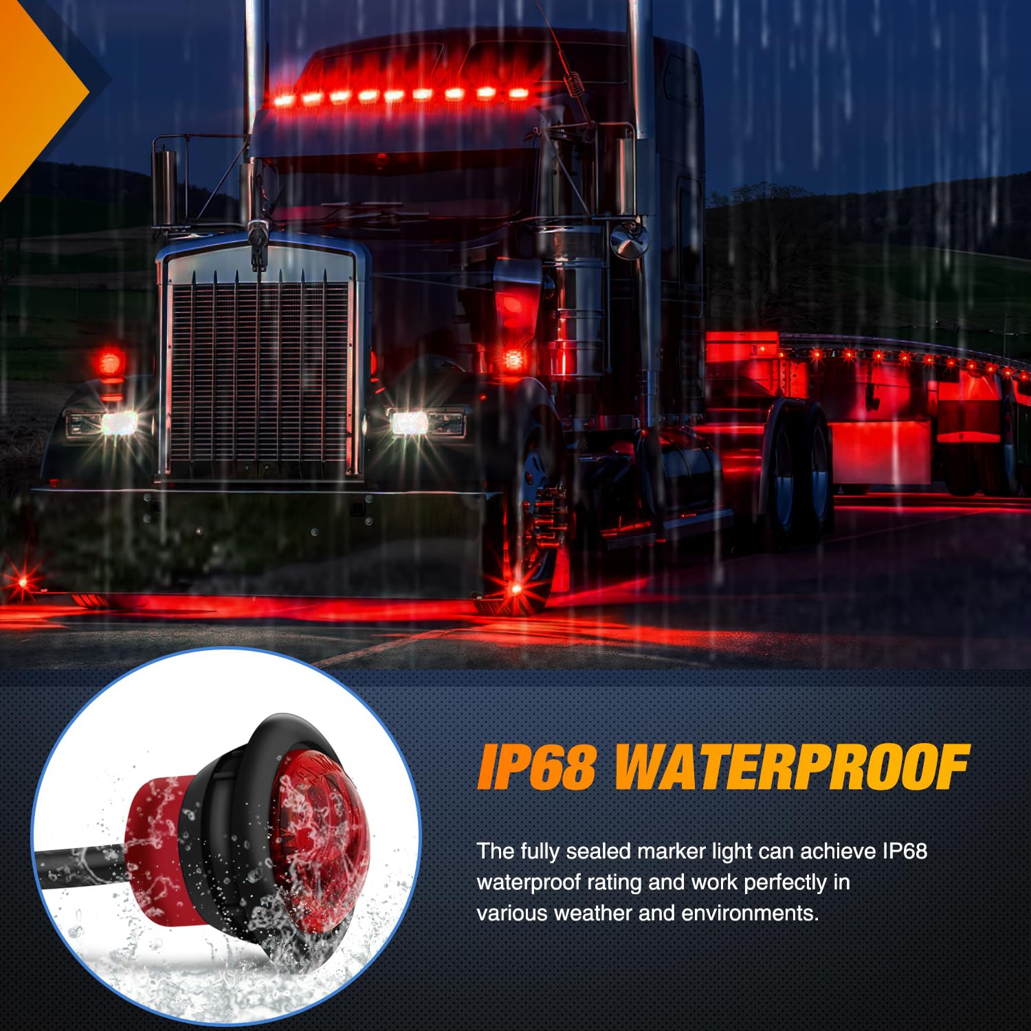 Foto 7 | Rotulador Redondo Nilight De 3/4 Pulgadas, 10 Unidades, Led Rojo, Resistente Al Agua - Venta Internacional.