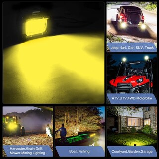 Foto 3 | Faros Antiniebla Nilight, Cápsulas Led Amarillas De 4 Pulgadas, 60 W, Para Todo Terreno - Venta Internacional.