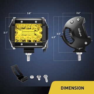 Foto 6 | Faros Antiniebla Nilight, Cápsulas Led Amarillas De 4 Pulgadas, 60 W, Para Todo Terreno - Venta Internacional.