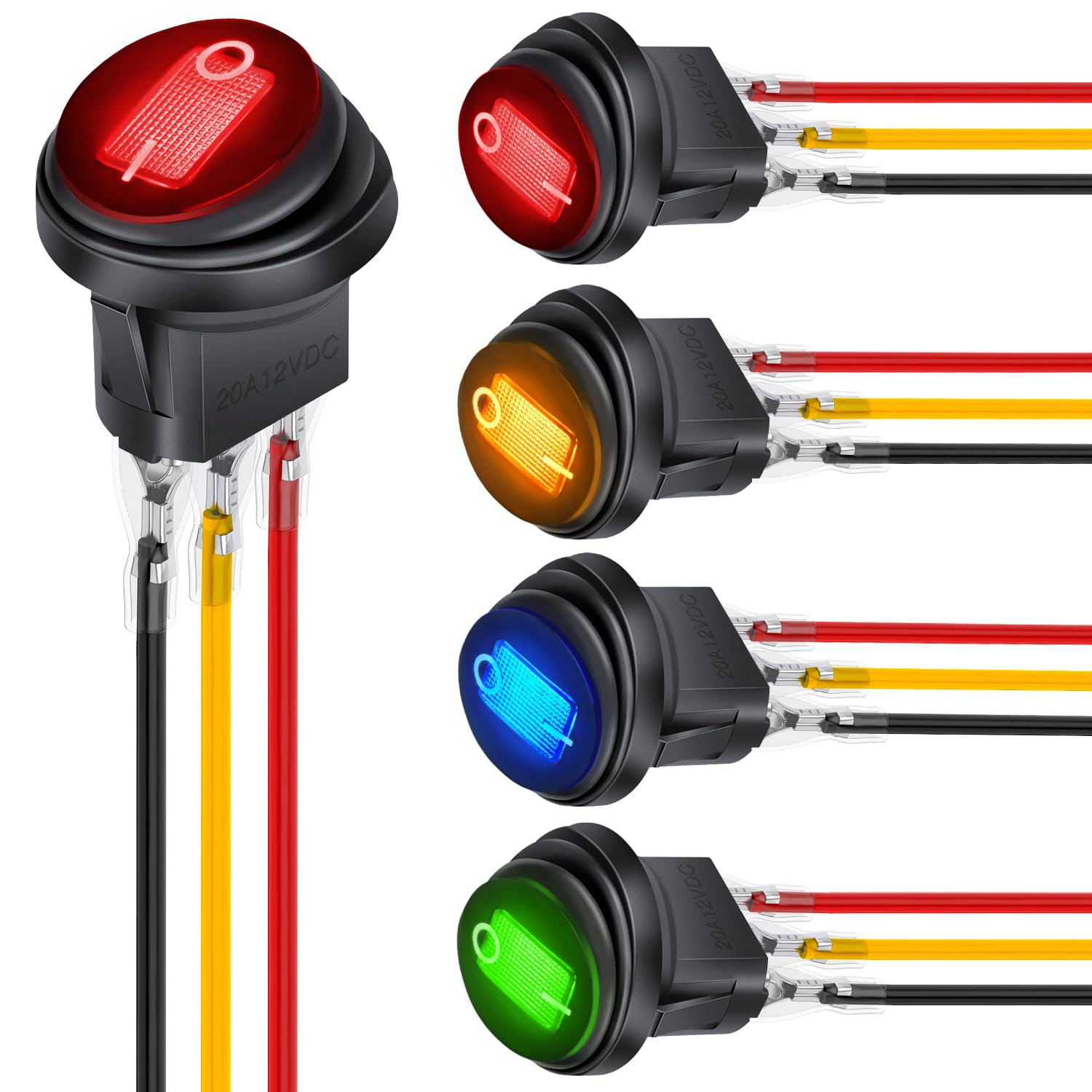 Switch Nilight, Balancín Redondo, Impermeable, Led, 12 V, 20 A - Venta Internacional. $433