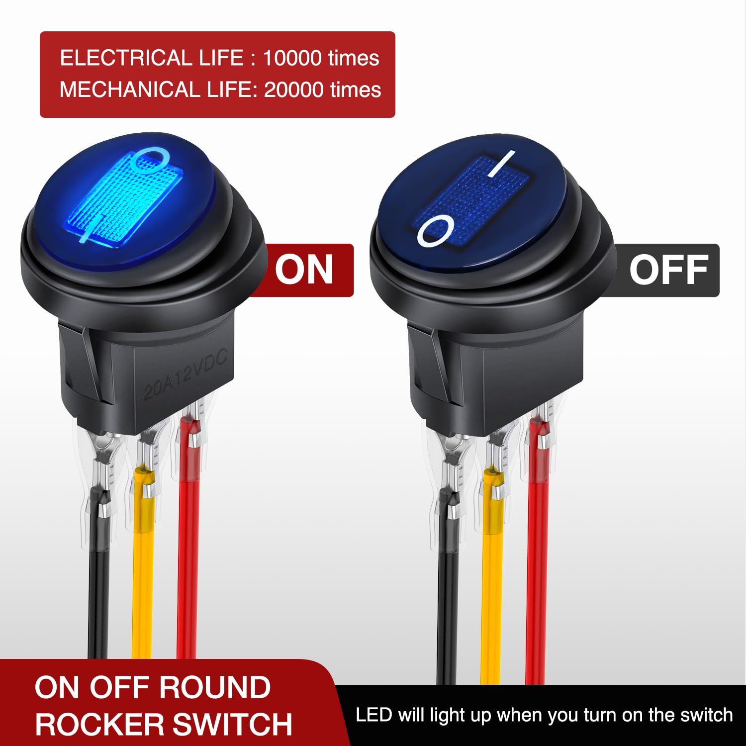 Foto 3 pulgar | Switch Nilight, Balancín Redondo, Impermeable, Led, 12 V, 20 A - Venta Internacional.
