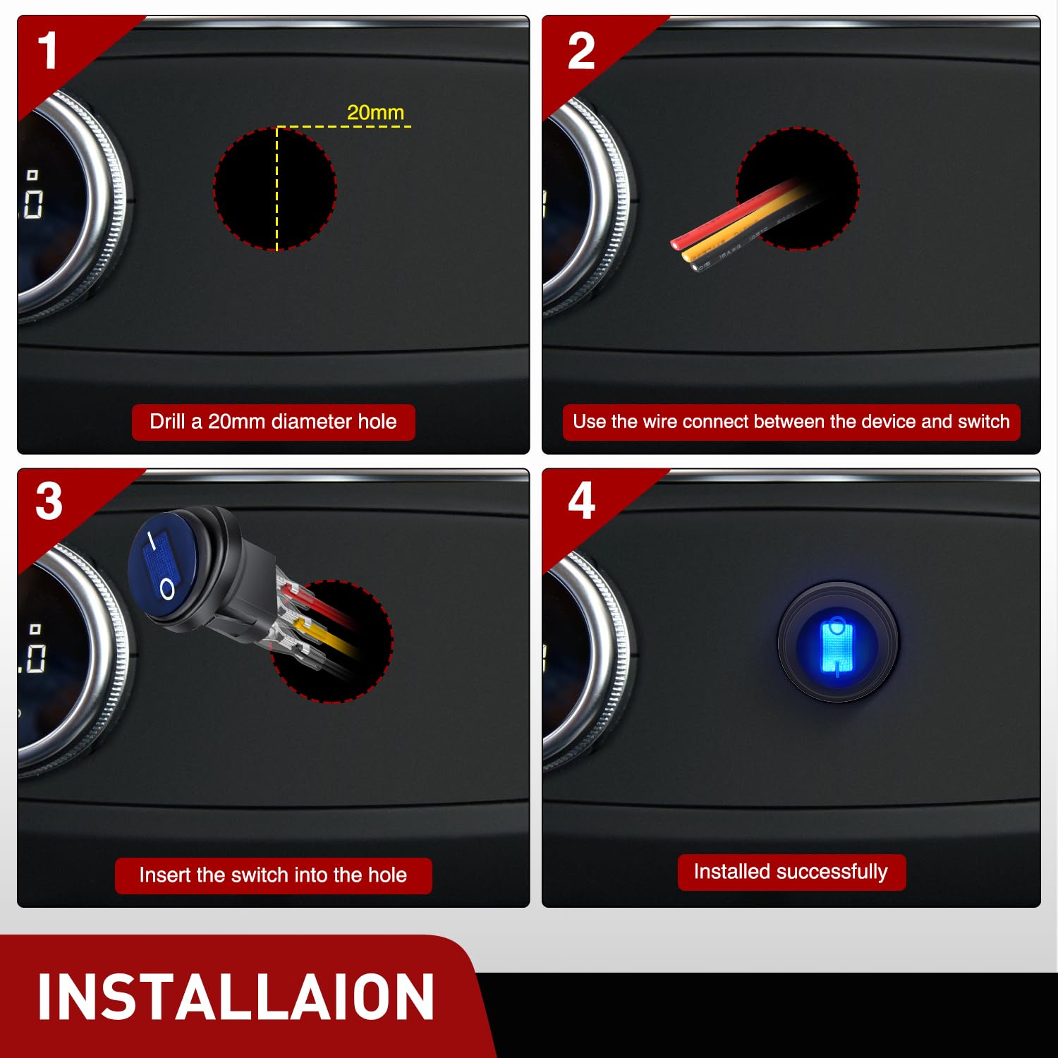 Foto 5 pulgar | Switch Nilight, Balancín Redondo, Impermeable, Led, 12 V, 20 A - Venta Internacional.