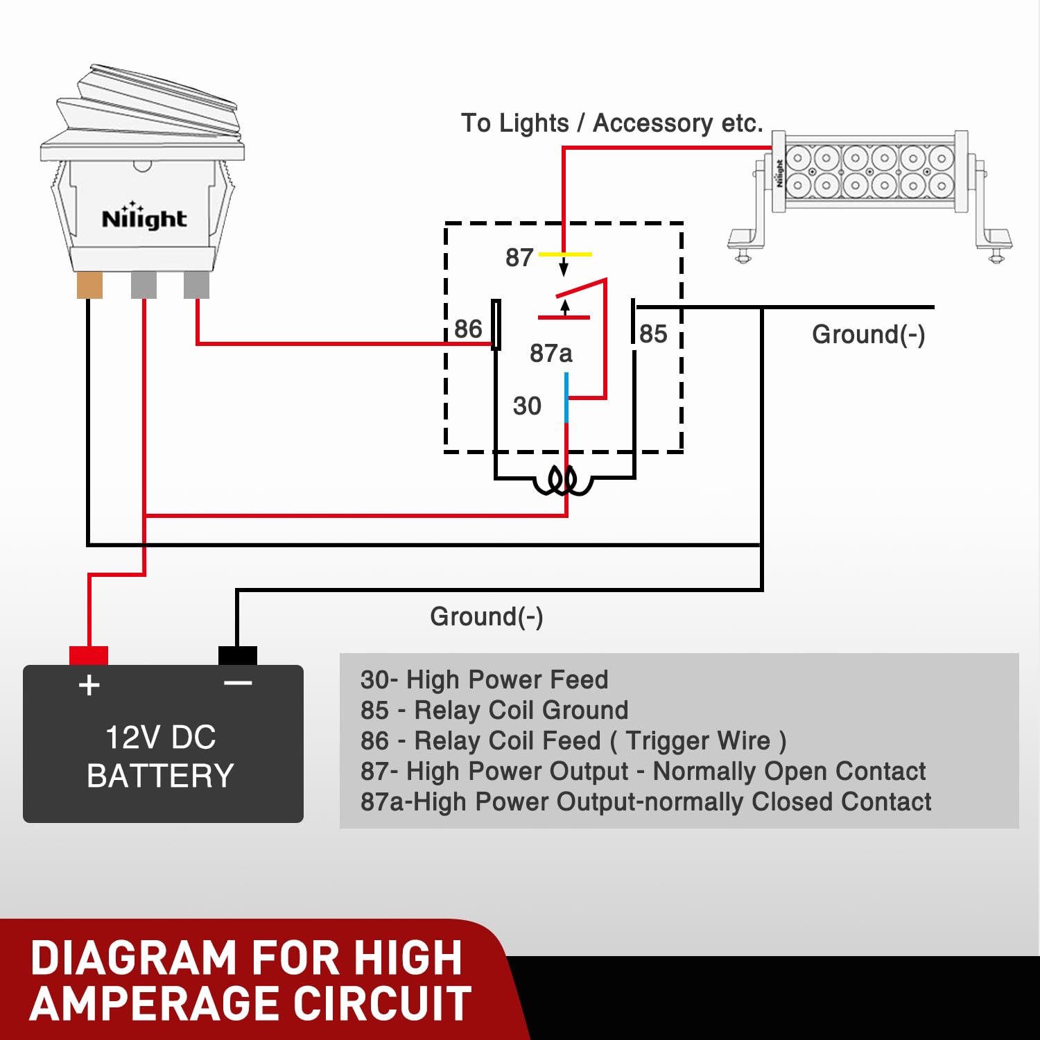 Foto 8 pulgar | Switch Nilight, Balancín Redondo, Impermeable, Led, 12 V, 20 A - Venta Internacional.