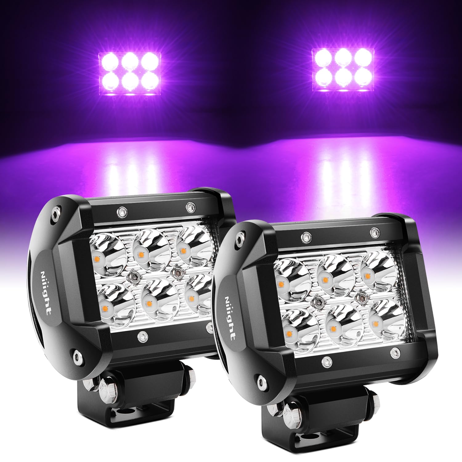 Foto 2 pulgar | Pods De Luz Led Nilight, Haz Puntual Morado De 4 Pulgadas, 18 W, 12 V/24 V - Venta Internacional.