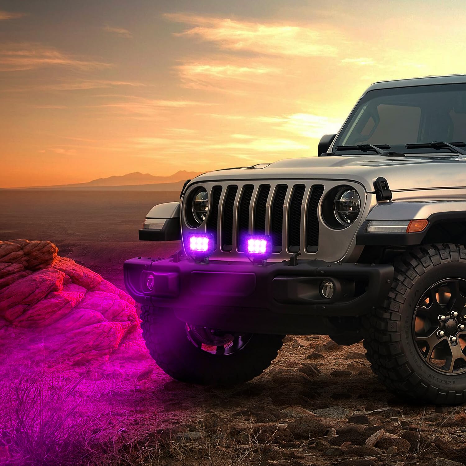Foto 7 | Pods De Luz Led Nilight, Haz Puntual Morado De 4 Pulgadas, 18 W, 12 V/24 V - Venta Internacional.